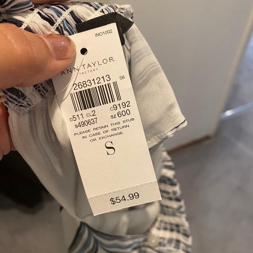 Ann Taylor Factory Striped Blouse - Picture 6 of 7